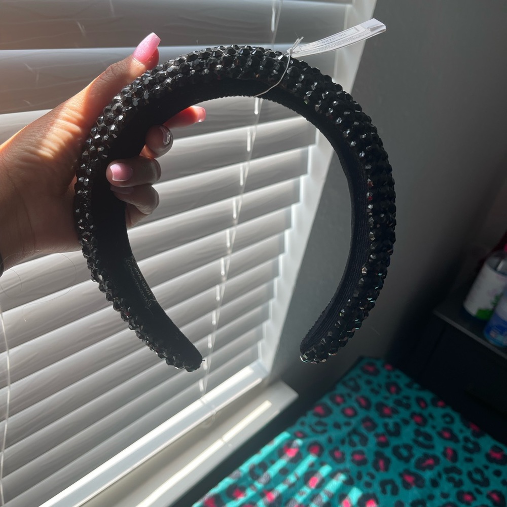 Black rhinestone headband